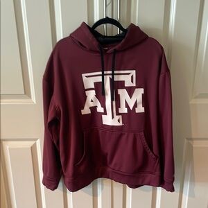 Texas A&M Champion Polyester Hoodie Sweatshirt Maroon XL